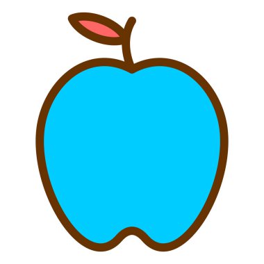 Elma. Web simgesi basit illüstrasyon