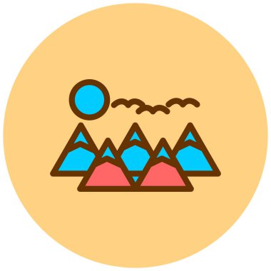 güzel manzara vektör simgesi