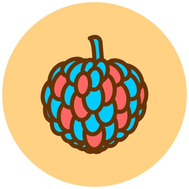 Tek bir çizgi film simgesinin vektör illüstrasyonu