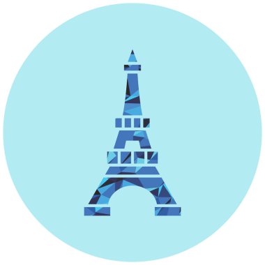 Eyfel Kulesi simgesi, vektör illüstrasyonu basit tasarım