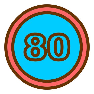 sıfır numaralı simge. vektör illüstrasyonu