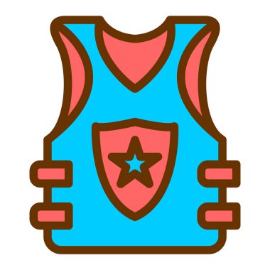 Yelek. Web simgesi basit illüstrasyon