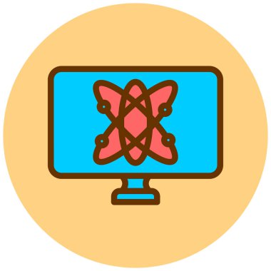 Bilim ve teknoloji konsepti ikonu. vektör illüstrasyonu