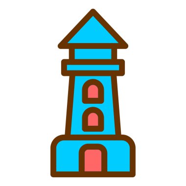 Deniz feneri. Web simgesi basit tasarım