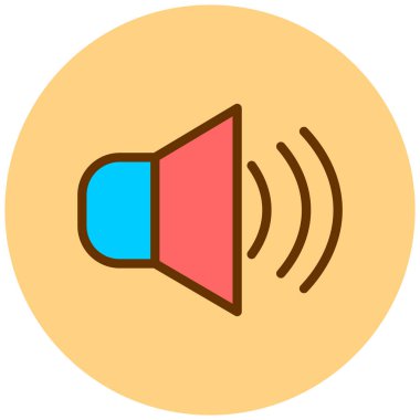 Ses. Web simgesi basit illüstrasyon