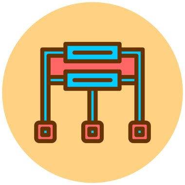 ağ paylaşım simgesi, vektör illüstrasyonu