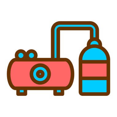 Gıda ve teknoloji ikonunun vektör illüstrasyonu