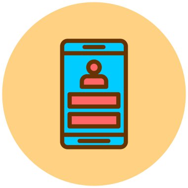 mobil uygulama vektörü simgesi modern basit arkaplan