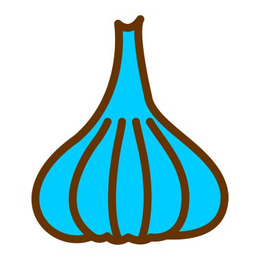 Sarımsak. Web simgesi basit illüstrasyon