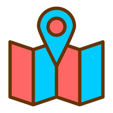 konum. Web simgesi basit illüstrasyon