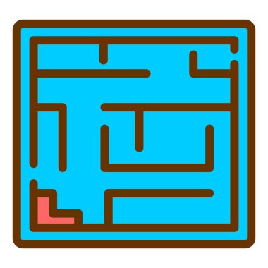 Maze simgesi vektör illüstrasyonu