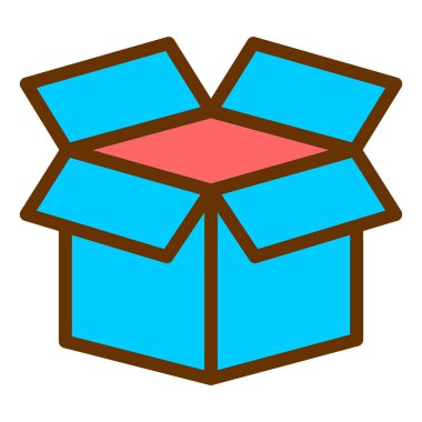 Kutu. Web simgesi basit tasarım