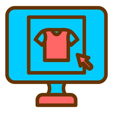 İnternetten alışveriş. Basit resimleme