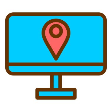 Harita işaretleyici. Web simgesi