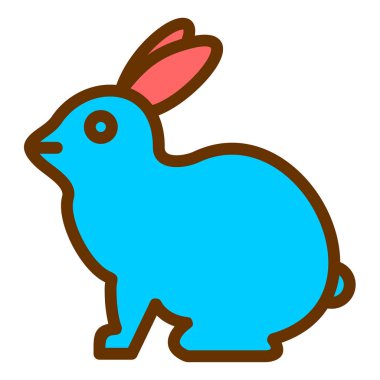 Yumurta vektör çizimi olan sevimli tavşan.