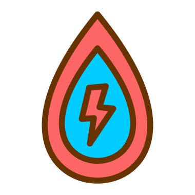 Bir damla simgesinin vektör illüstrasyonu