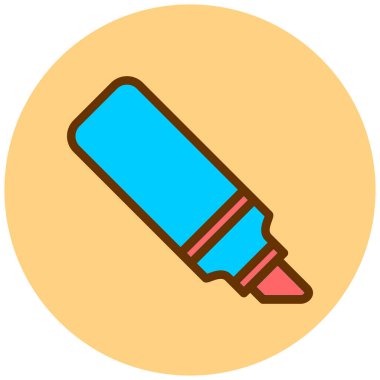 Kalem. Web simgesi basit illüstrasyon