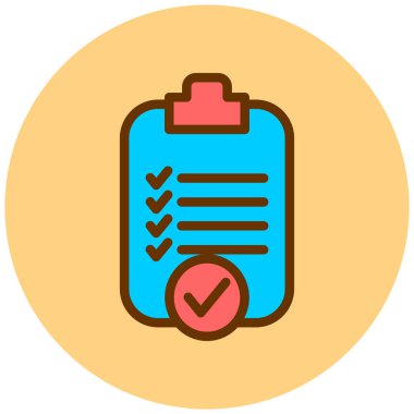 Kontrol listesi. Web simgesi basit illüstrasyon