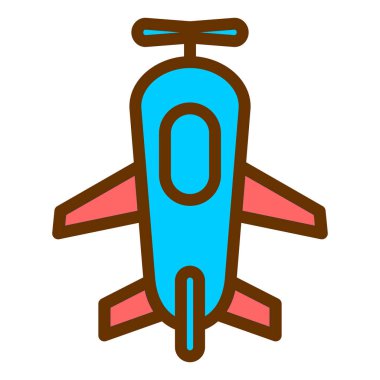 düzlem ikonu vektör illüstrasyonu