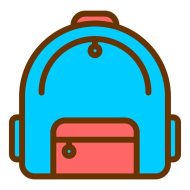 Sırt çantası. Web simgesi basit illüstrasyon