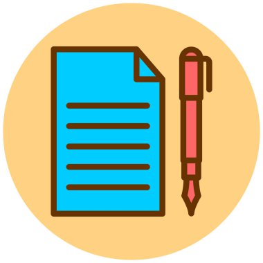 Belge. Web simgesi basit illüstrasyon