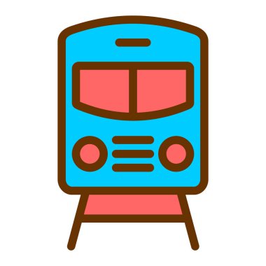 tren. Web simgesi basit illüstrasyon