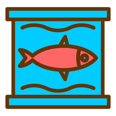 Balık. Web simgesi basit illüstrasyon