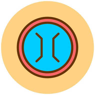 Bir saat simgesinin vektör illüstrasyonu