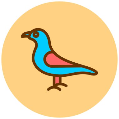 Kuş. Web simgesi basit illüstrasyon