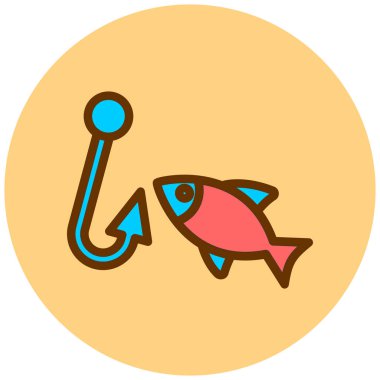 Balık. Web simgesi basit illüstrasyon