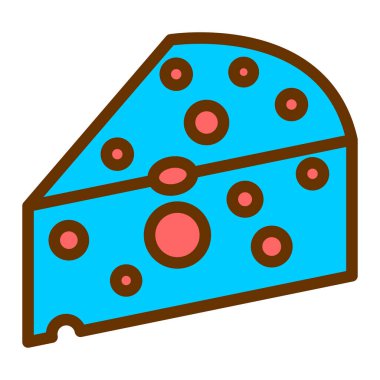 Peynir. Web simgesi basit illüstrasyon