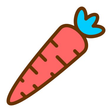 Havuç. Web simgesi basit illüstrasyon