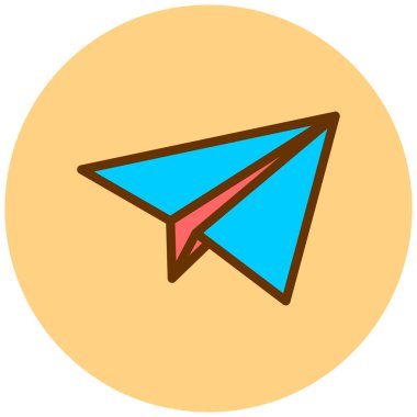 Kağıt uçak. Web simgesi