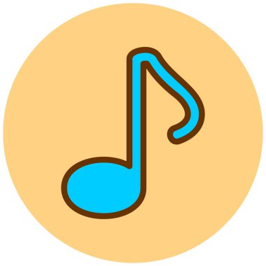 Müzik notası. Basit resimleme