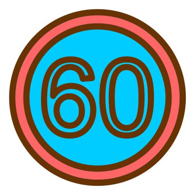 Yol işareti simgesinin vektör illüstrasyonu