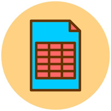 Dosya modern simgesinin vektör illüstrasyonu