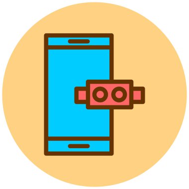 Cep telefonu. Web simgesi basit illüstrasyon