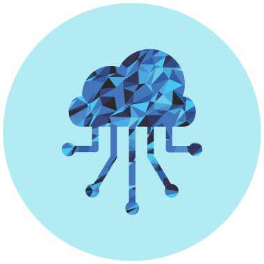 Bulut. Web simgesi basit illüstrasyon