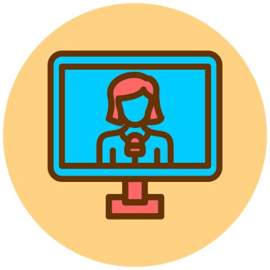 çevrimiçi eğitim simgesinin vektör illüstrasyonu