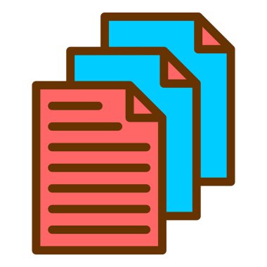 belge web simgesi vektör illüstrasyonu 