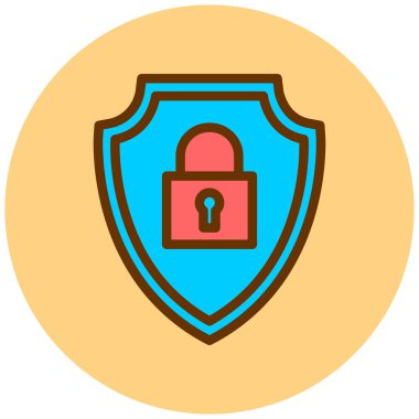 Kalkan. Web simgesi basit illüstrasyon