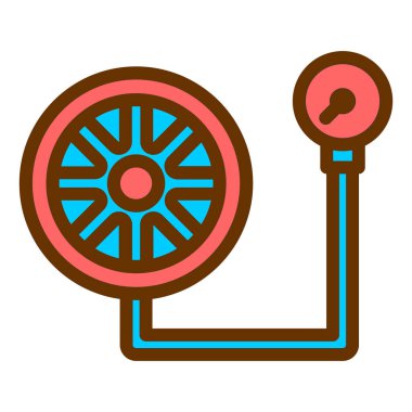 Araba tamir ikonu vektörü. düz renk merdiven.