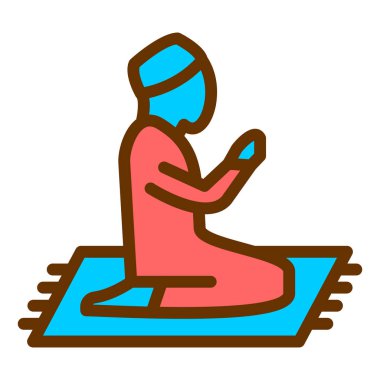 Dua et. Web simgesi basit illüstrasyon