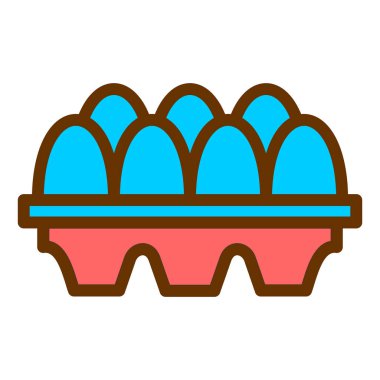Yumurtalar. Web simgesi basit illüstrasyon