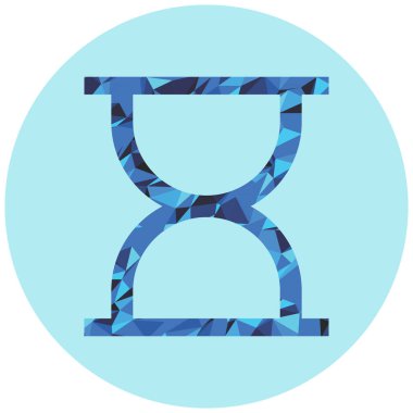 Kum saati. Web simgesi basit illüstrasyon