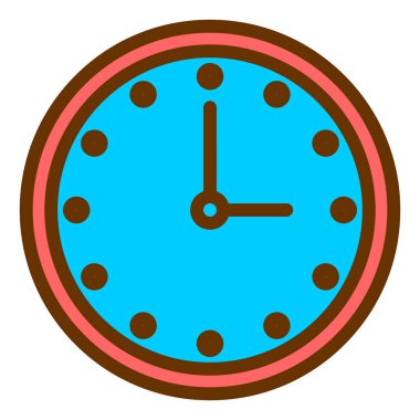 Saat. Web simgesi basit illüstrasyon