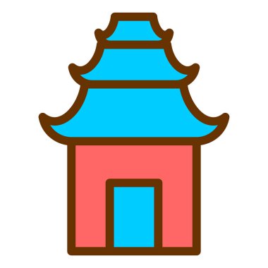 Ev. Web simgesi basit illüstrasyon