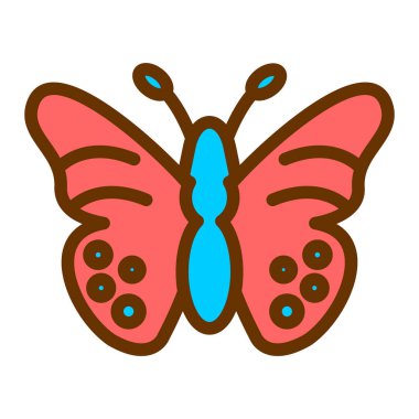 Kelebek simgesi vektör illüstrasyon tasarımı