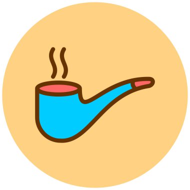 Sigara piposu. Basit illüstrasyon