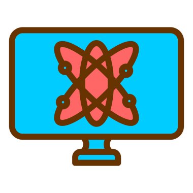 atom. Web simgesi basit illüstrasyon